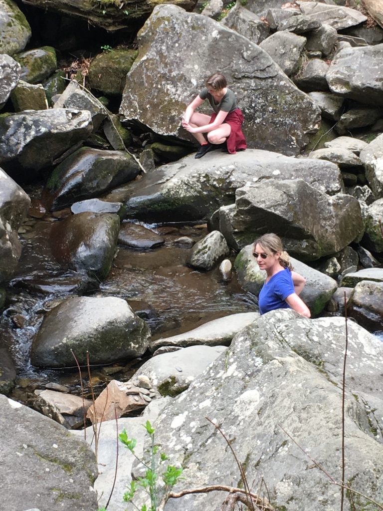 Just below the falls